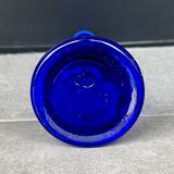 Soliflore en Verre Bleu Vintage des Années 80 – Élégance et Style Rétro