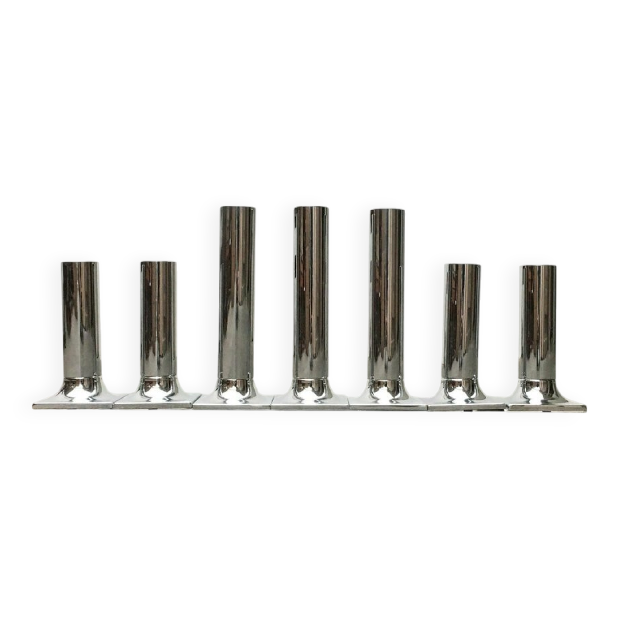 Lustre ou Appliques Murales Chromées Allemandes Modèle A248 Espace Années 1960 par Rolf Krüger pour Staff, Lot de 7