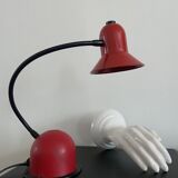 Stilplast red desk lamp made in italy 80's