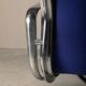 Charles & Ray Eames EA208 Chair in polished aluminum and Indigo blue leather