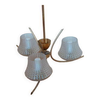 Lustre vintage Années 50 3 appliques