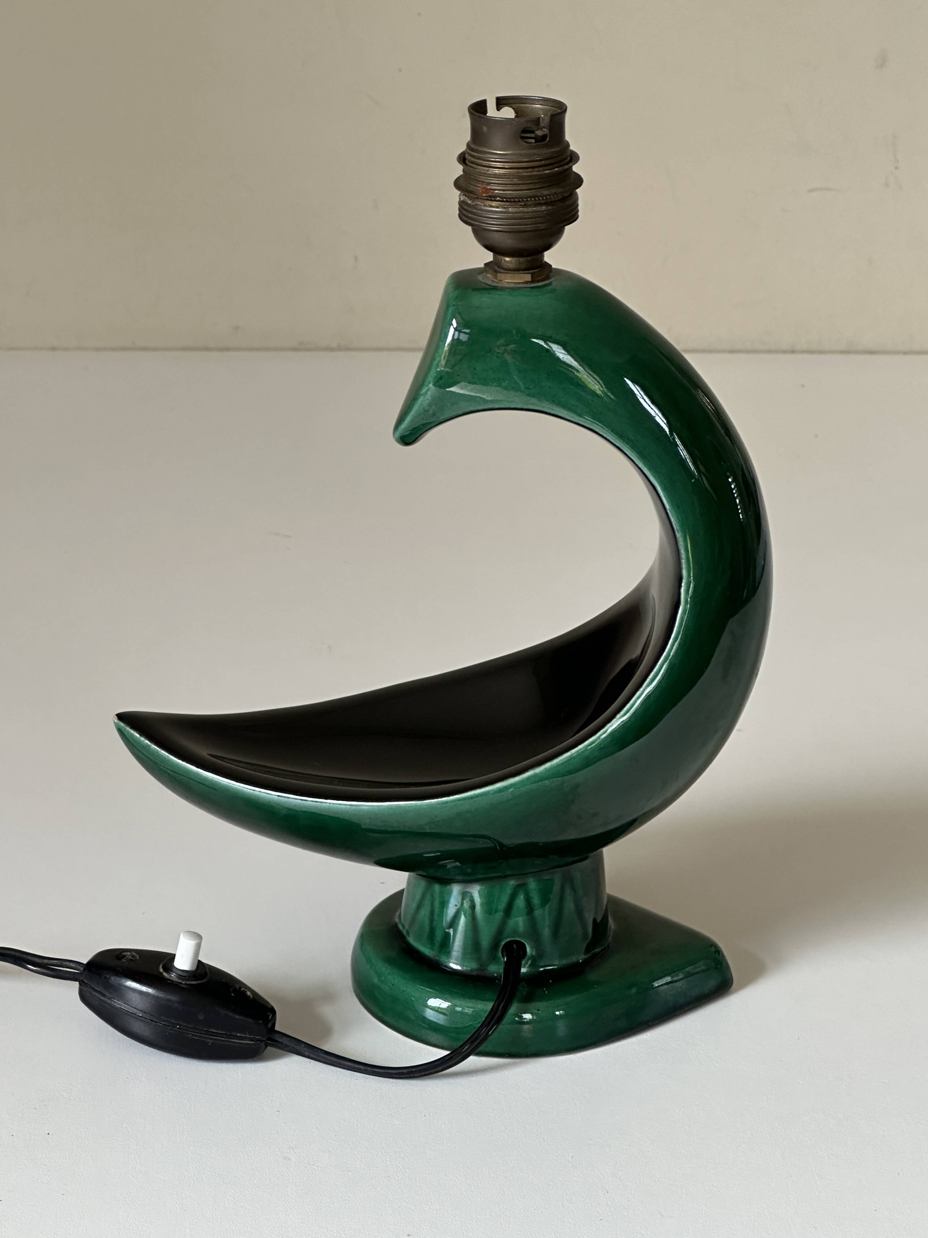 Vintage ceramic bird lamp from the 60s