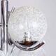Vintage chandelier in chrome metal and glass 1970