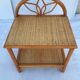 Bedside shelf in vintage wicker rattan