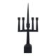 Brutalist candelabra in black forged steel 1950