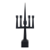 Brutalist candelabra in black forged steel 1950