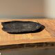 Very large black petrified wood tray or bowl D35