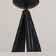 Vintage candle holder made of hand-forged metal, in a brutalist style.