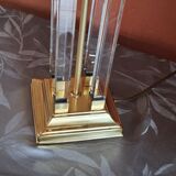 Plexiglas and brass lamp