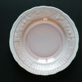 6 hollow plates glass pink Arcoroc