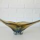 Vintage Art Glass Bowl, Hand Blown Murano Style, Yugoslavia 1960s, Large Centerpiece