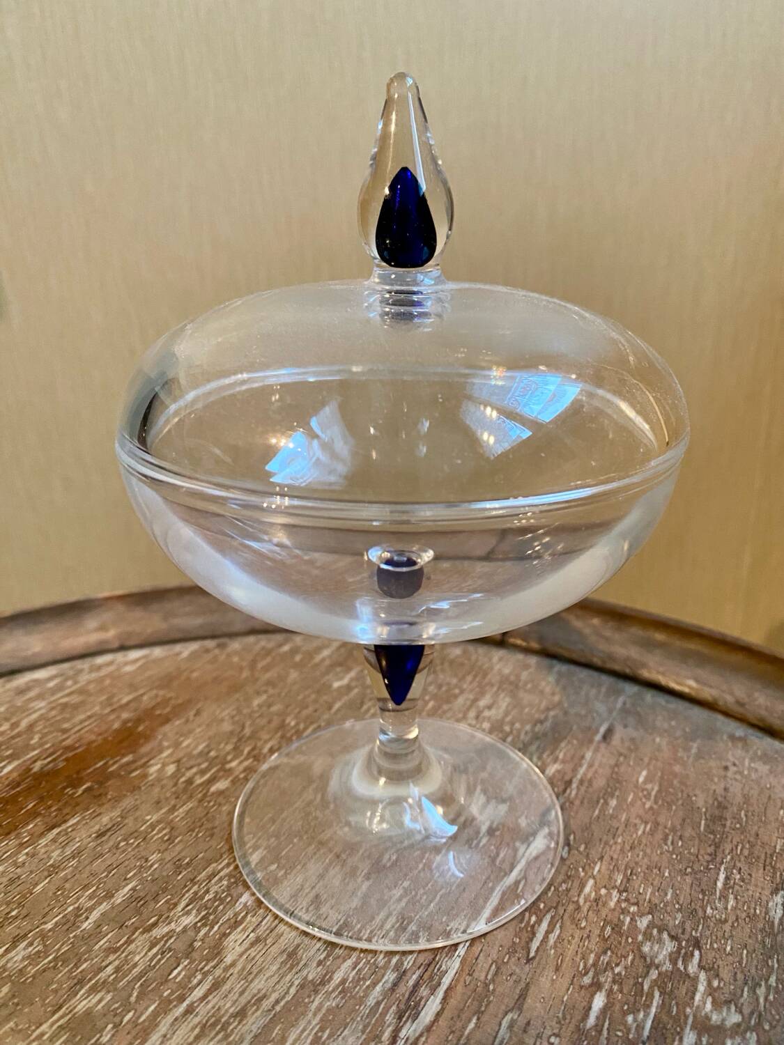 Decorative Sugar Bowl & Bonbonnière – Cristal d'Arques "Venice Sapphire"