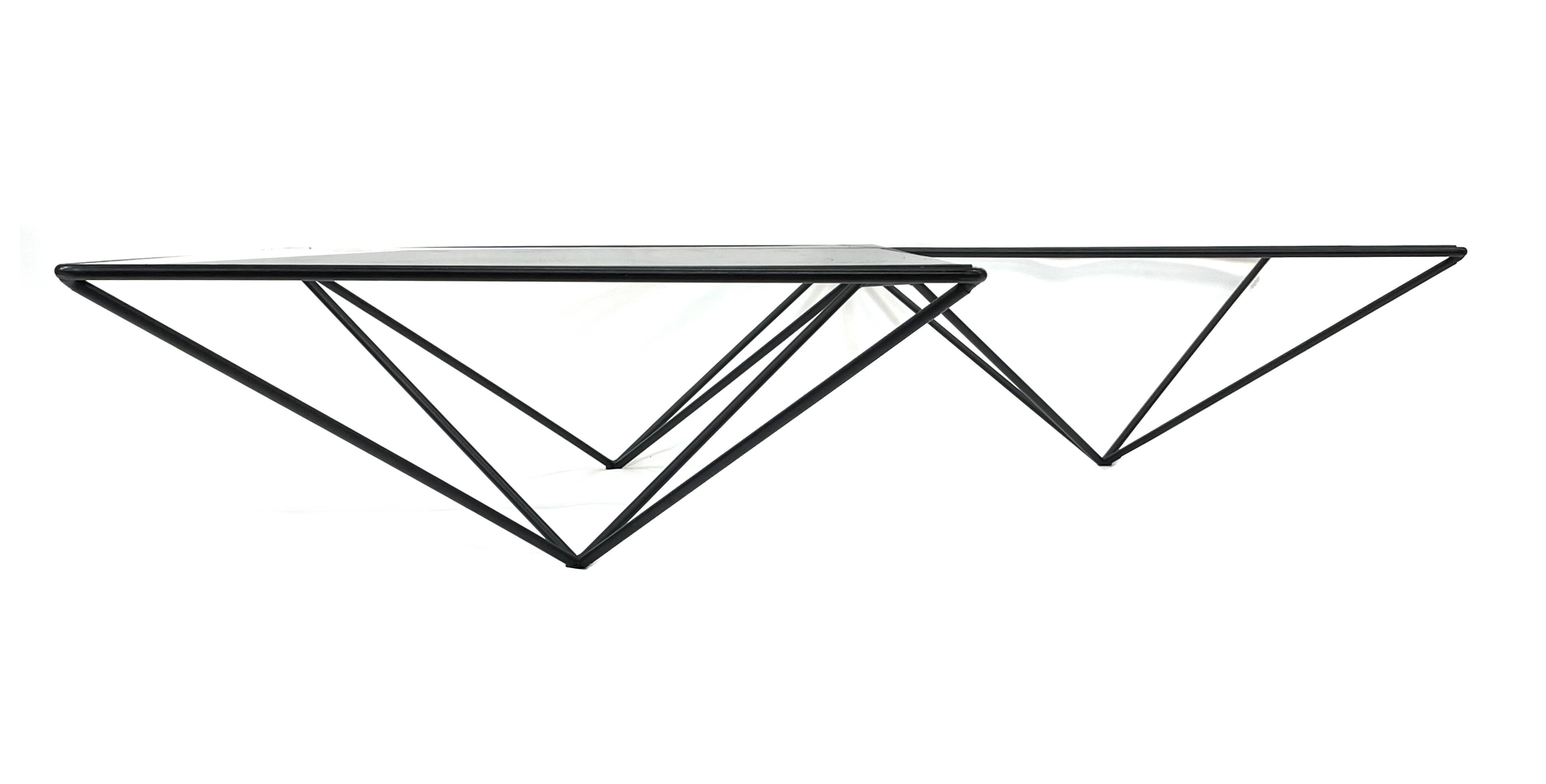 Vintage 80s steel wire coffee table eclectic design