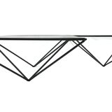 Vintage 80s steel wire coffee table eclectic design