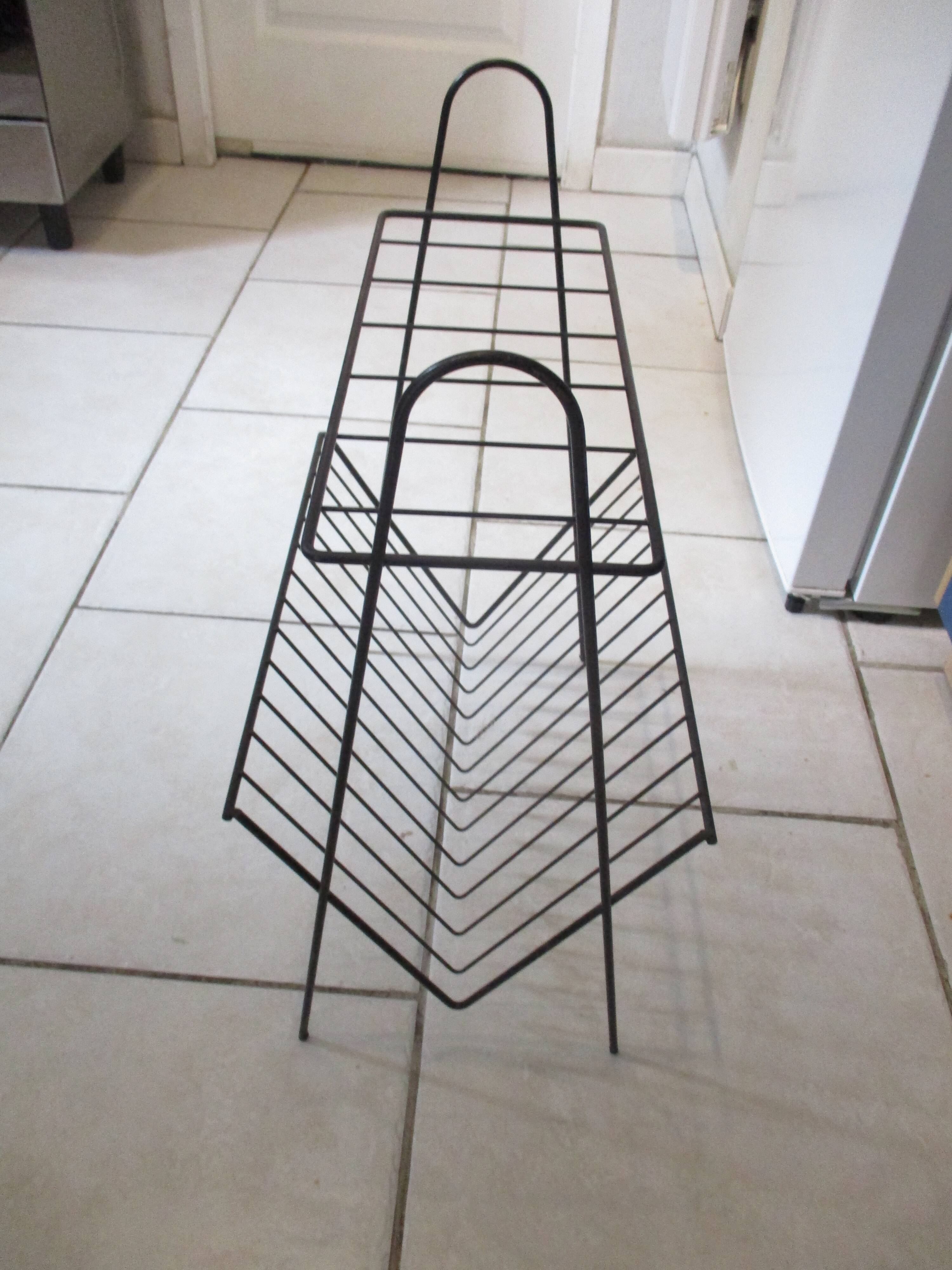 Vintage metal magazine holder year 50 60