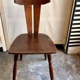 Brutalist chair in dark wood