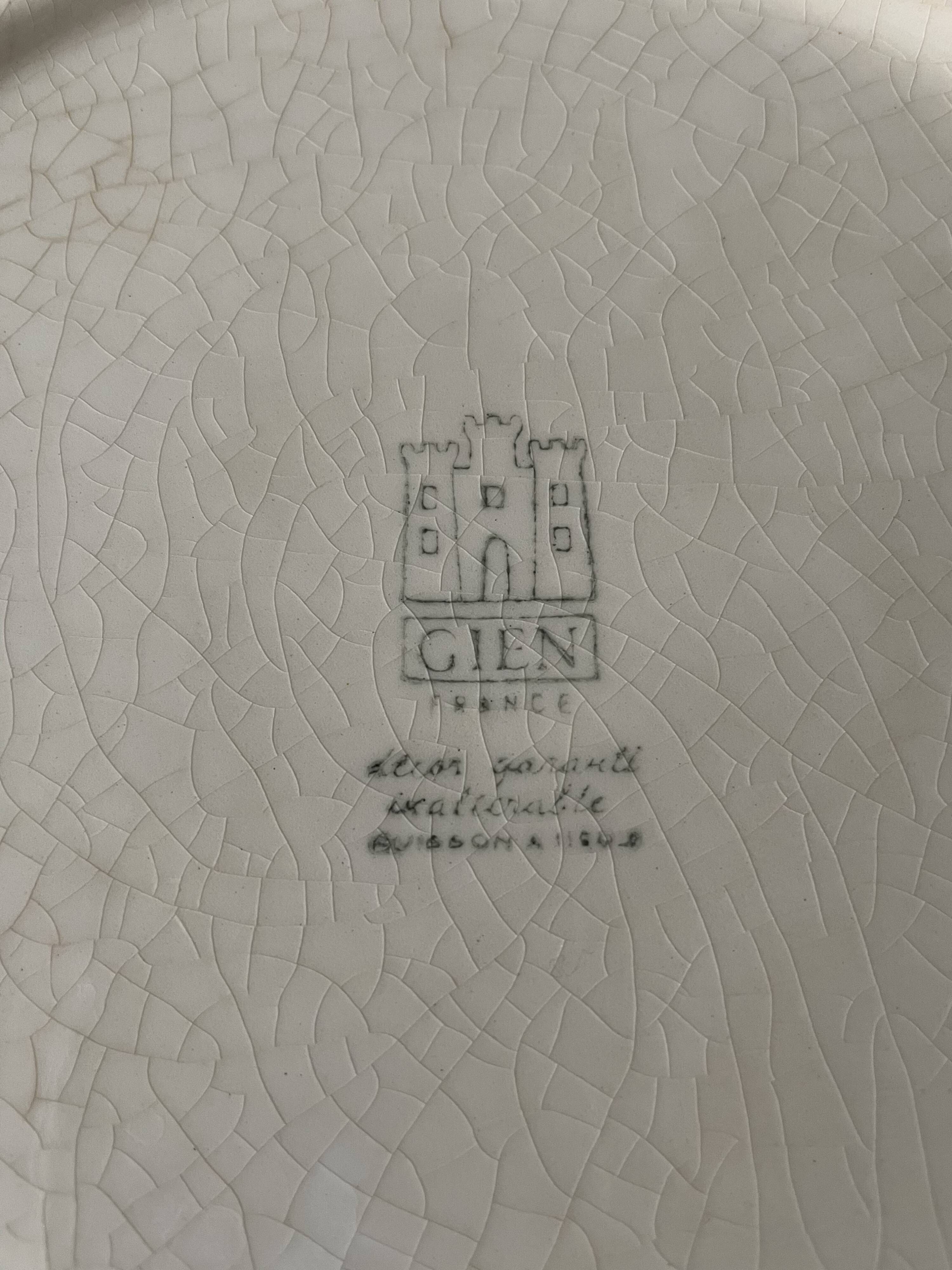 Old earthenware dish of Gien