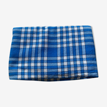 Norman checkered tablecloth vintage blue 70's