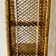 Vintage rattan and wicker shelf