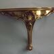 French vintage regency style gold resin half round console wall table 4022