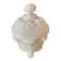 Bonbonnière or sugar bowl in white opaline portieux table art.