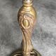 Old gilded bronze lamp base with Louis XV style rocaille decoration