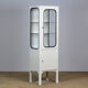 Vintage iron and glass medical cabinet, 1970s