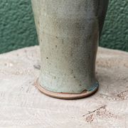 Glazed stoneware vase, signed, oxblood