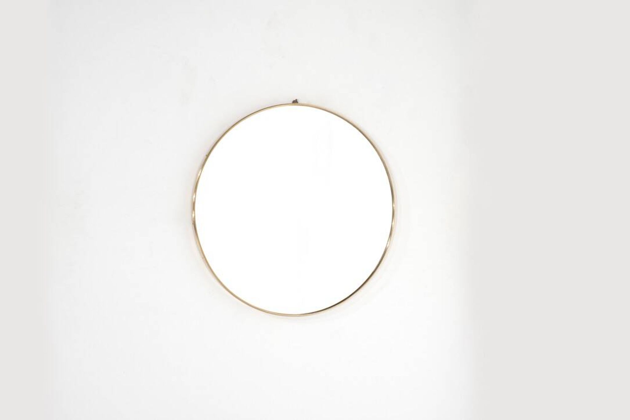 Miroir vintage en laiton, Italie, années 1960s.