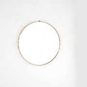 Miroir vintage en laiton, Italie, années 1960s.