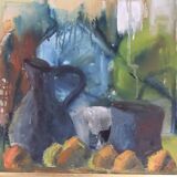 Huile sur toile suédoise originale – « Nature morte vibrante »