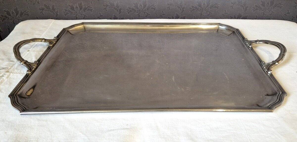 English silver plated metal tray