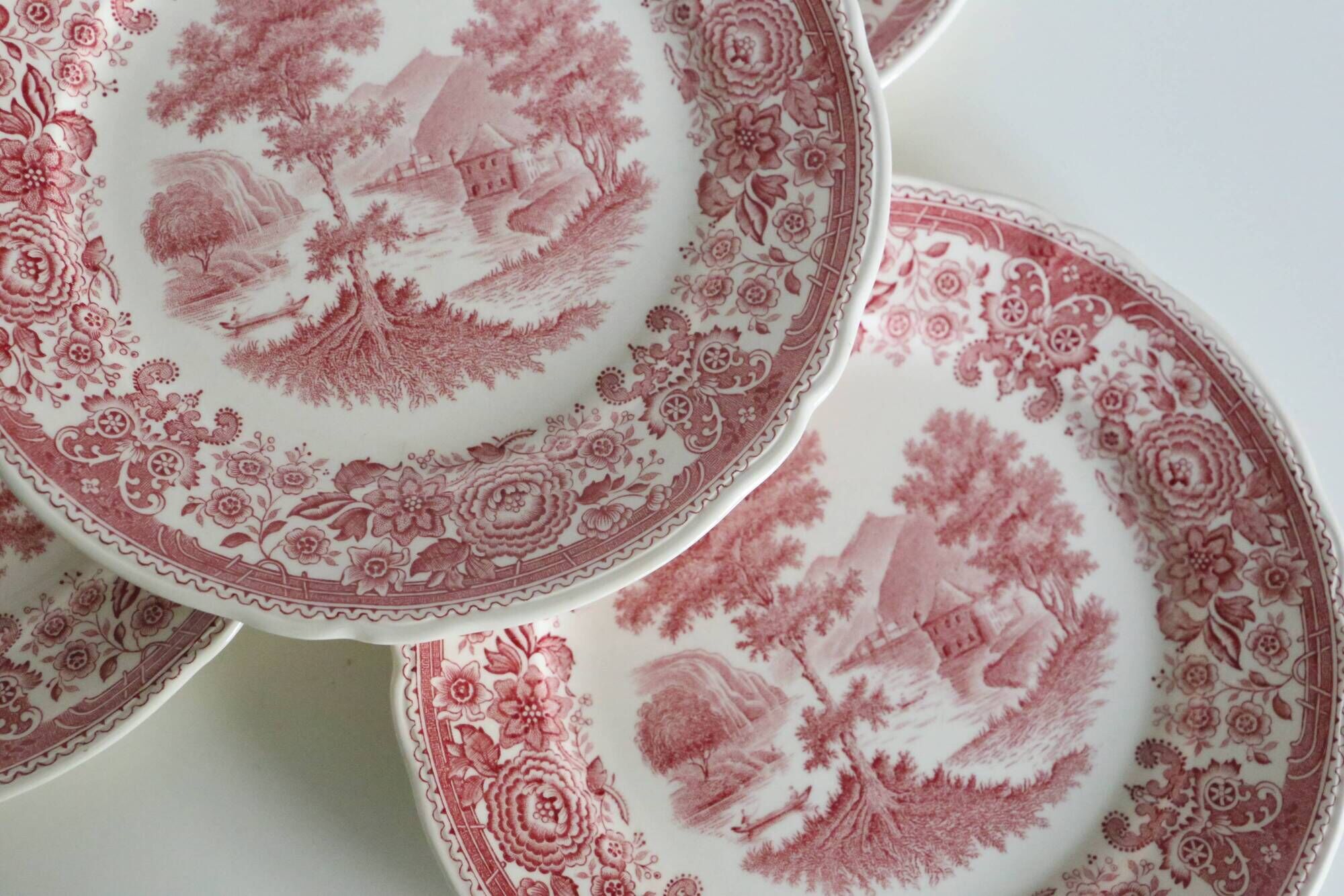 Set of 4 Burgenland dessert plates, pink, Villeroy and Boch