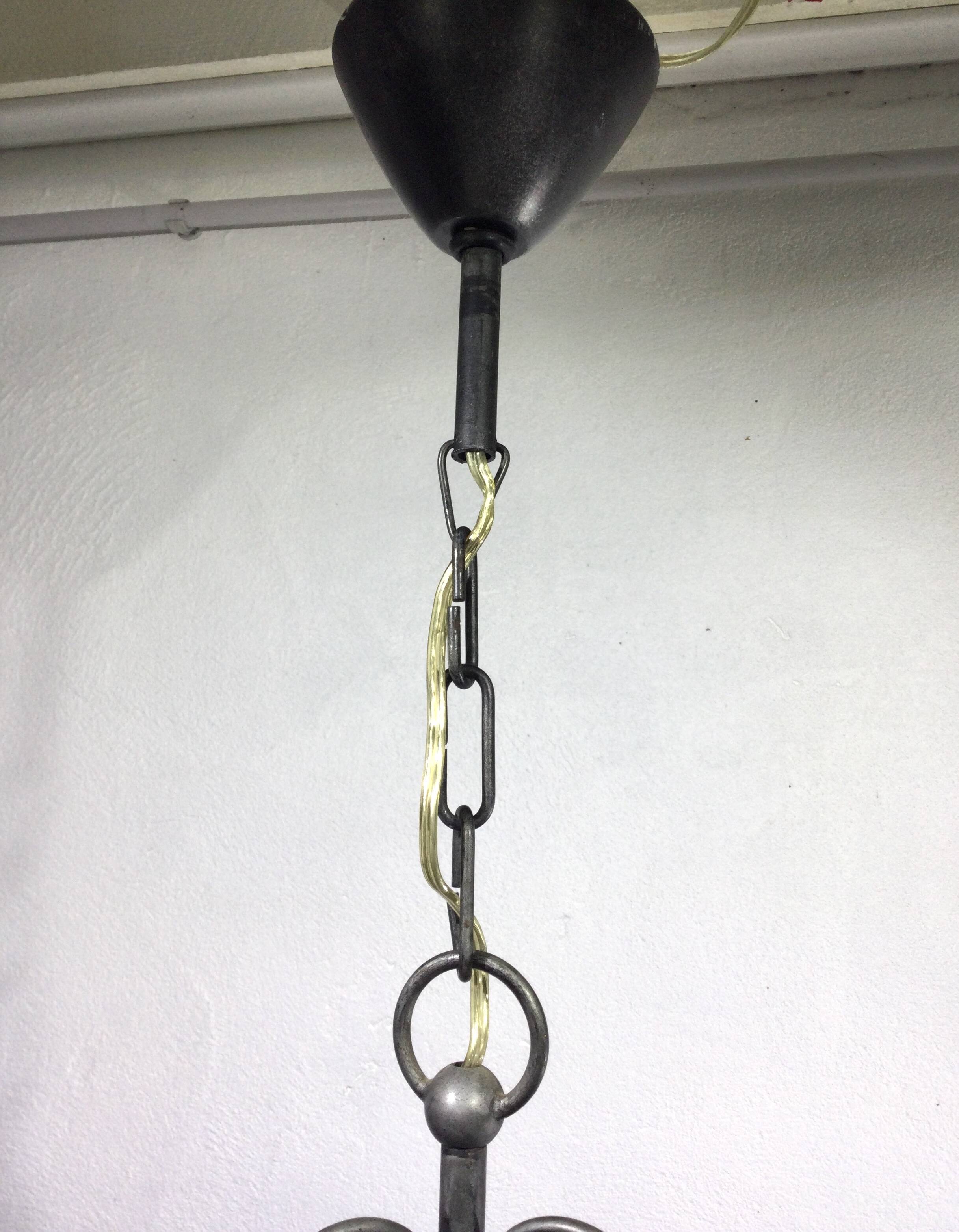 2-light wrought iron lantern