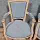 Paire de fauteuils Louis XVI en bois laqué vers 1900