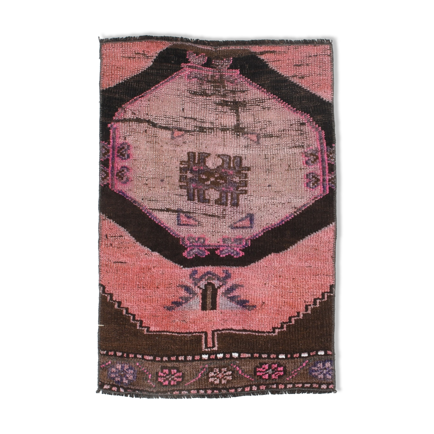 1x2 Vintage pink door mat, 1x2 door mat, 2.6x1.8 Ft