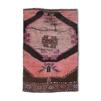 Tapis de porte rose vintage 1x2, tapis de porte 1x2, 2.6x1.8 Ft