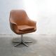 Vintage swivel desk chair in imitation leather