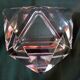 Murano glass multi-faceted ashtray, light purple colour