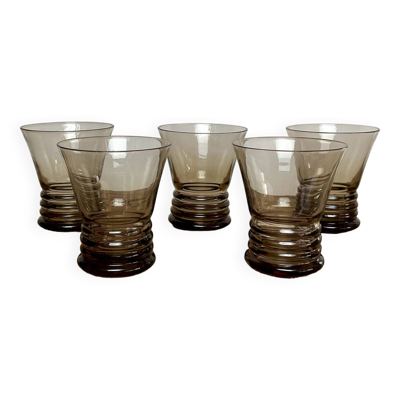 5 petits verres fumés