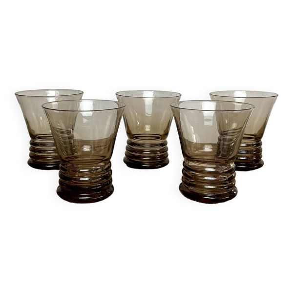 5 petits verres fumés