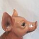 Beautiful, handcrafted porcelain figurine of a piglet, made by Capodimon.