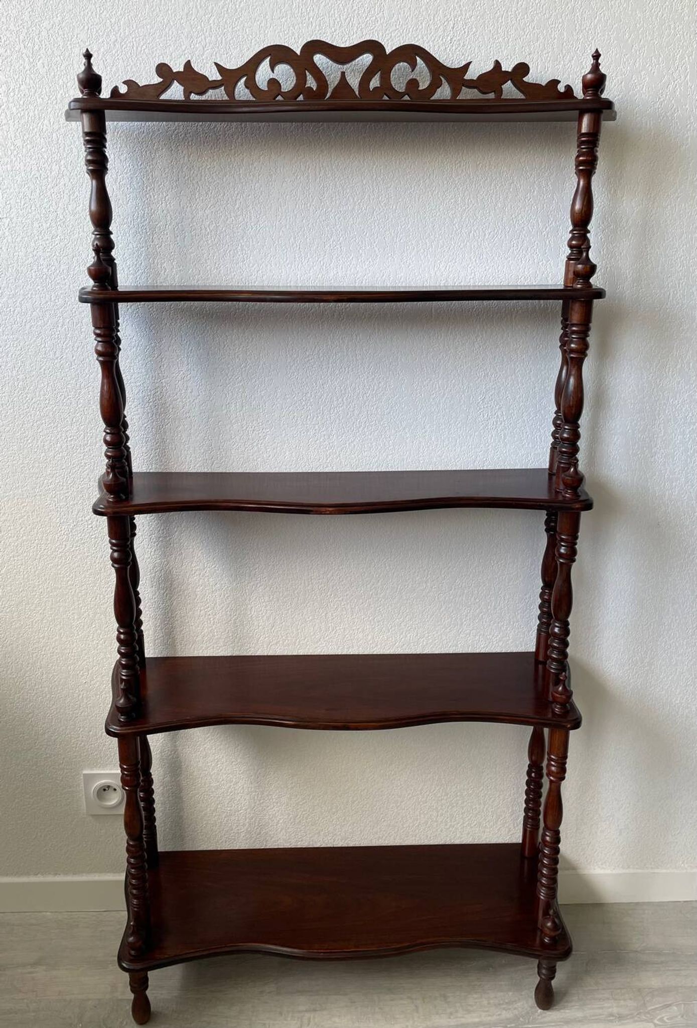 Library - turned wooden shelf