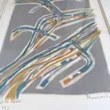 MANESSIER The Water and Purity, 1959. Original lithograph signed in pencil.