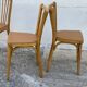 Série de 4 chaises bistros vintage 1950-60 assises Skaï