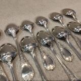 12 silver-plated metal teaspoons by Christofle Marly, 13.6cm