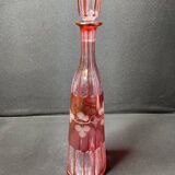 Lined crystal decanter cut and engraved