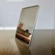 Vintage barber mirror for tabletop or wall hanging, 1950s 60s.