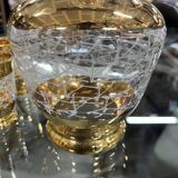 Alcohol service carafe liquor glasses Verrerie de Monaco