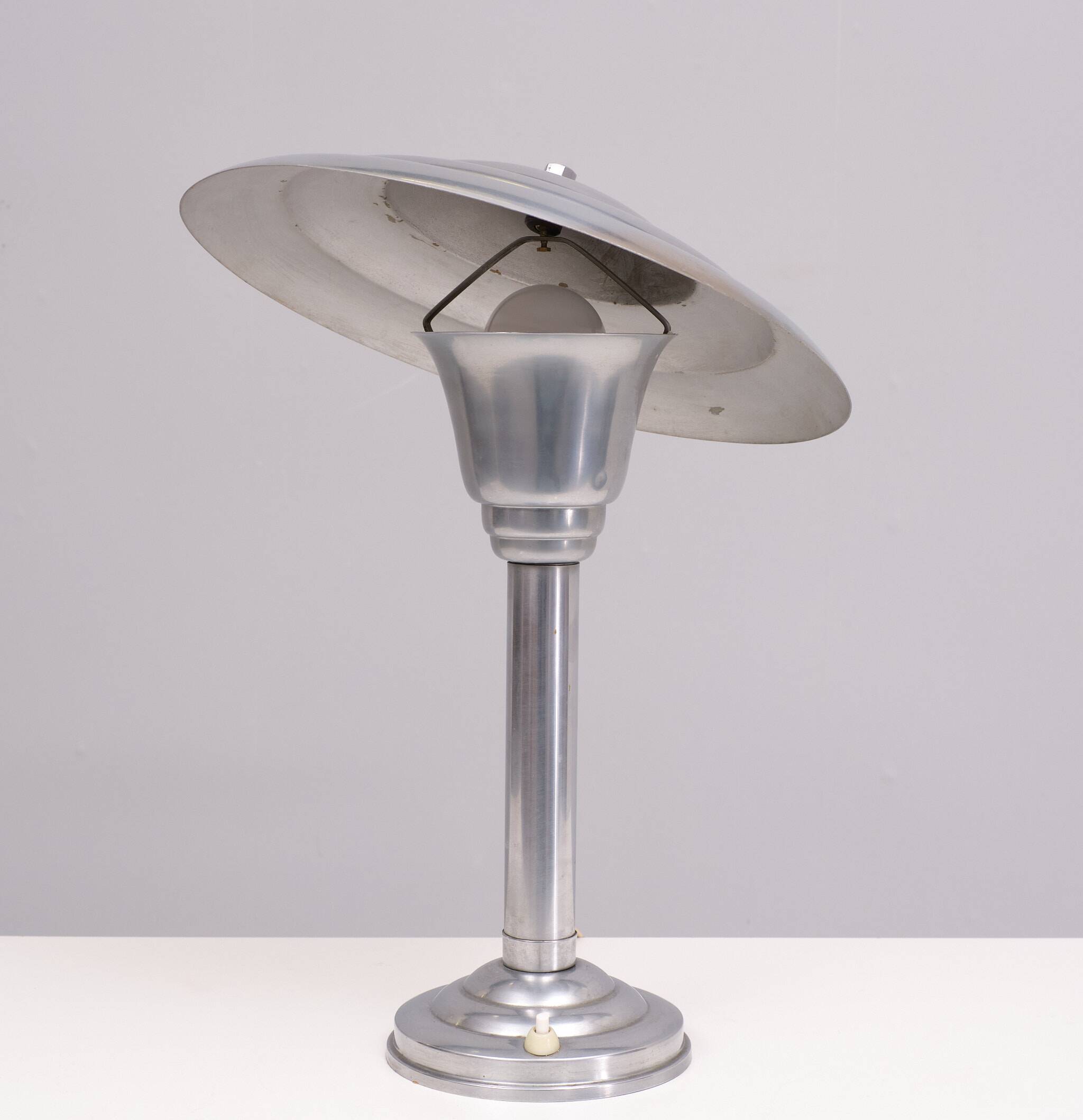 Original Bauhaus Nickel table lamp 1920s Germany